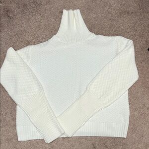 Elegant White Turtleneck Sweater